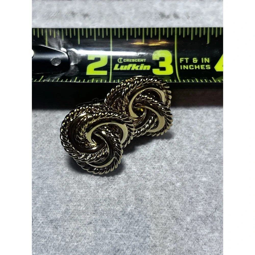 Vintage GOLD TONE CUFFLINKS Cuff Links ROPE CHAIN STRAND STYLE KNOT Classy!